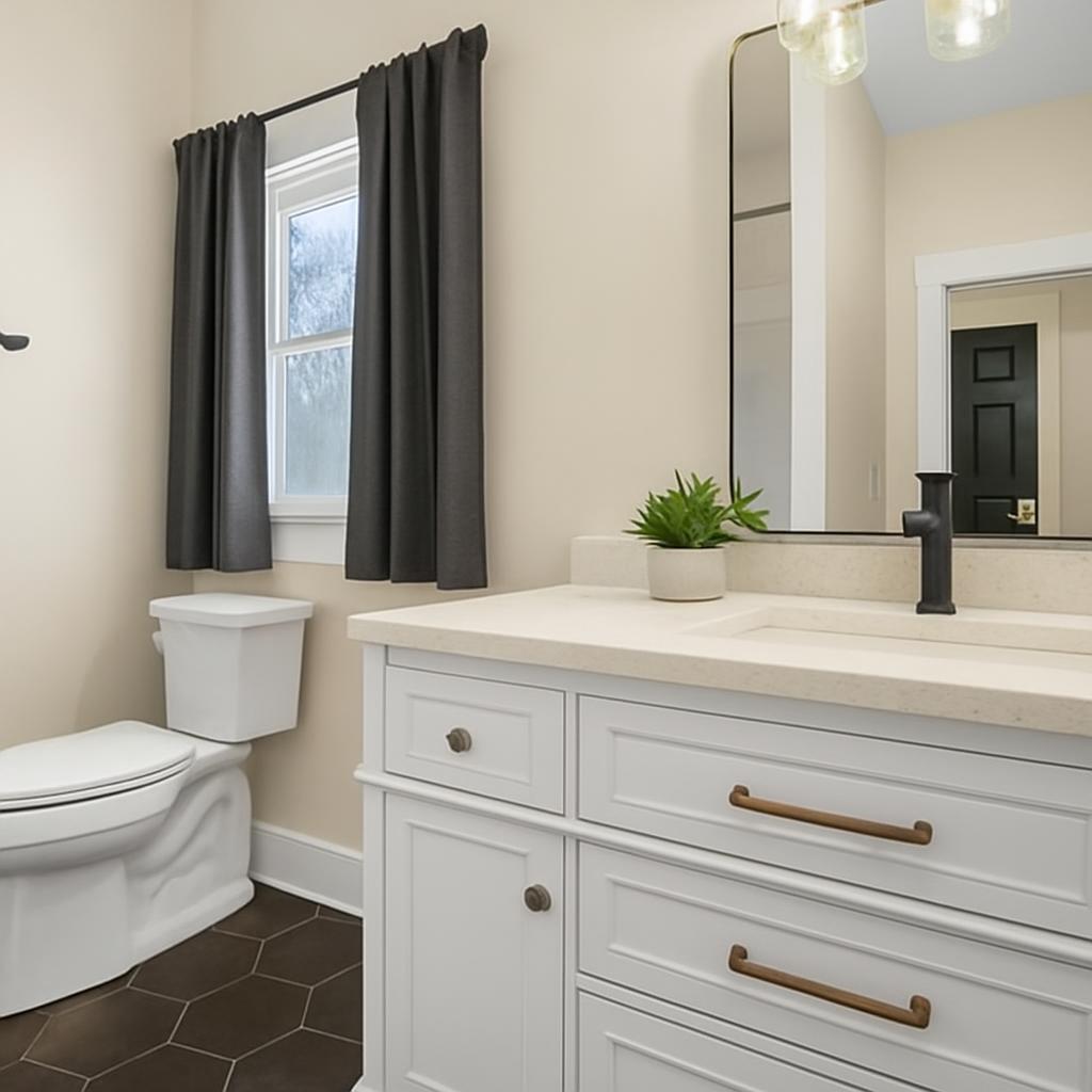 1952 Hayes Leonard Road Valparaiso, IN 46385 - Photo 19 of 42 a bathroom with a sink and a toilet