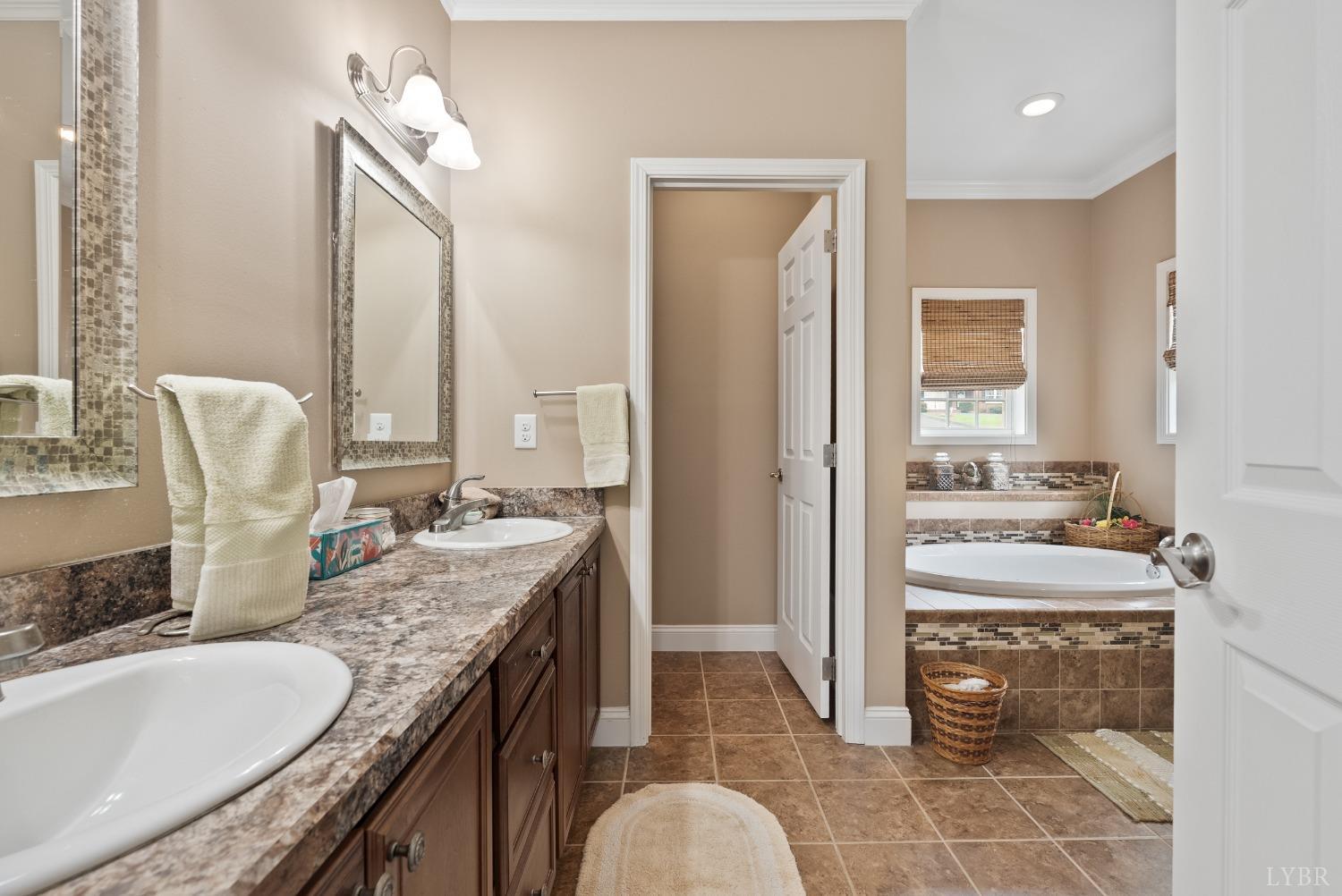 615 Spring Street Hurt, VA 24563 - Photo 22 of 63 a bath room with granite countertop a sink and a granite counter tops