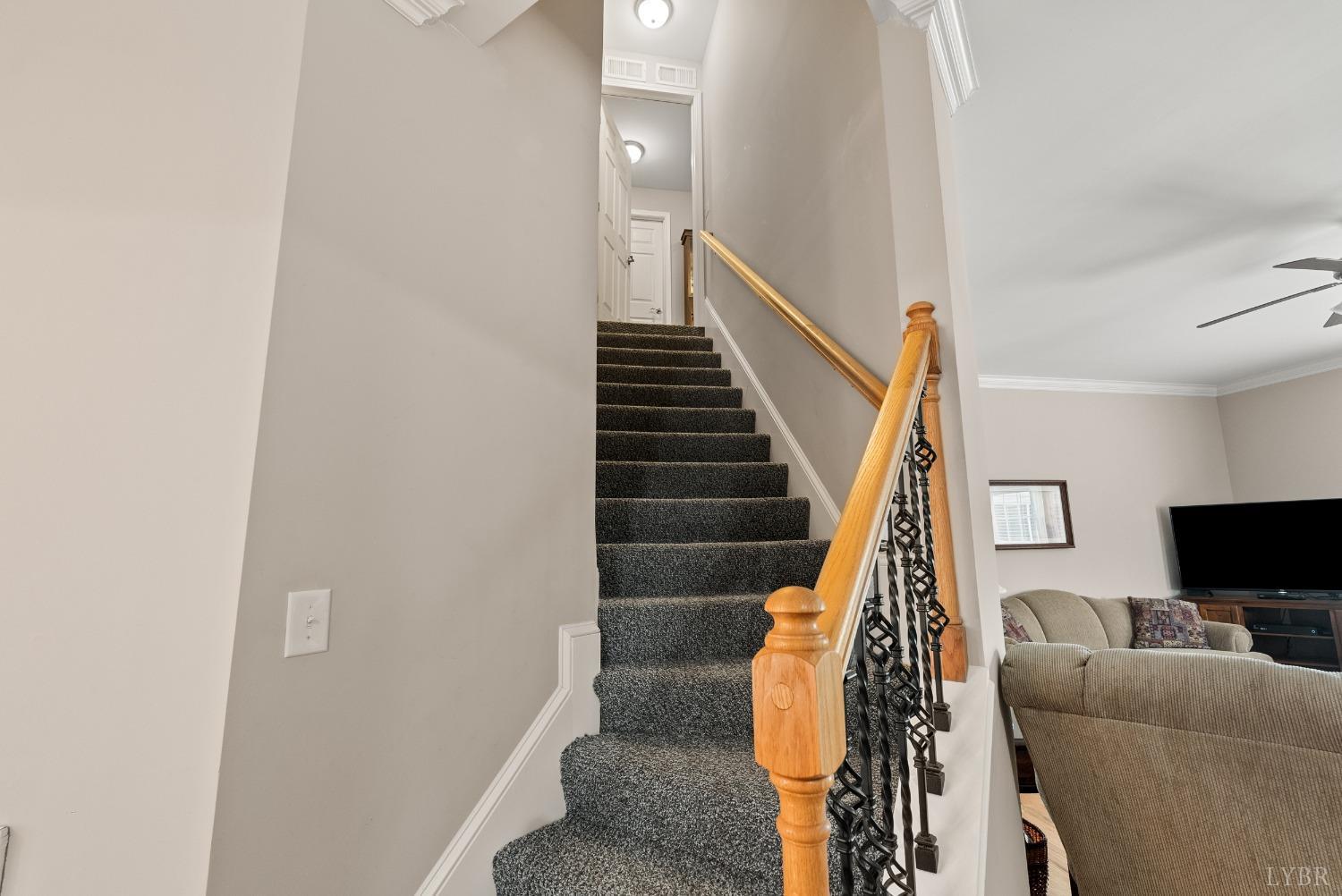 615 Spring Street Hurt, VA 24563 - Photo 33 of 63 a view of a livingroom with furniture and stairs