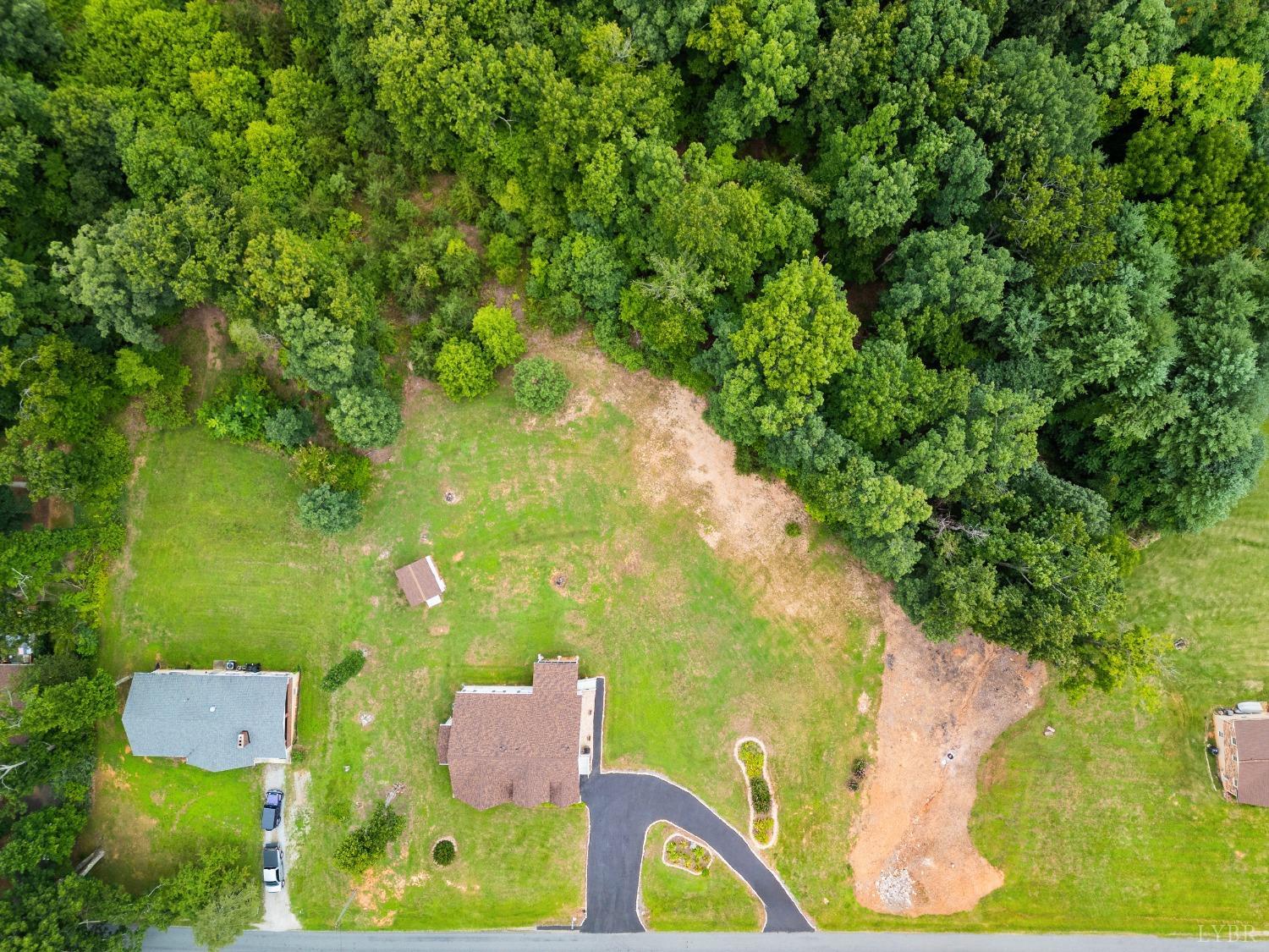 615 Spring Street Hurt, VA 24563 - Photo 60 of 63 an aerial view of a residential houses with yard