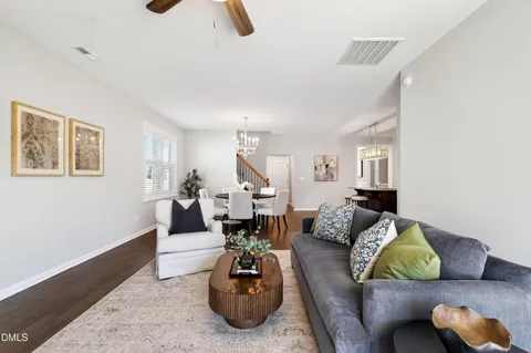 a living room with furniture and a couch