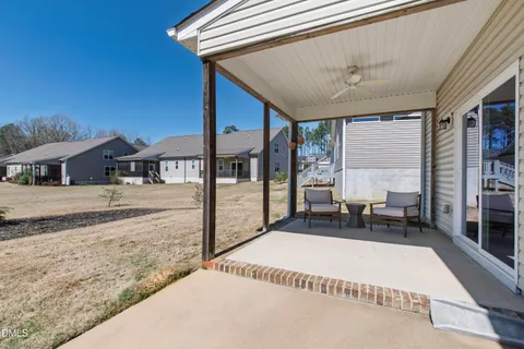 a view of an entryway with sitting area