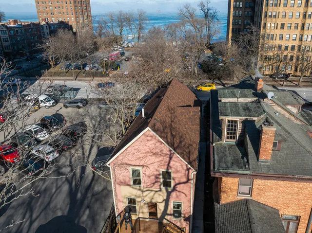 a view of a house with many windows