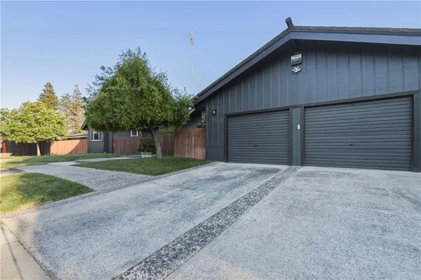 a backyard of a house