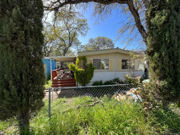 front view of house with a garden