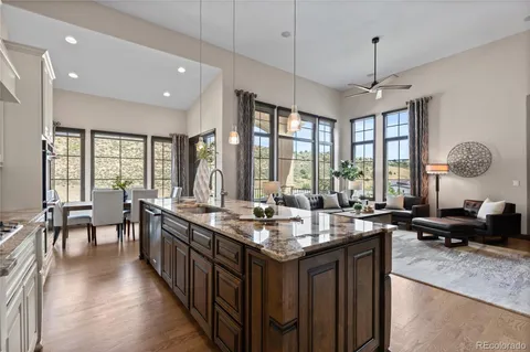 a very nice looking kitchen with a large window
