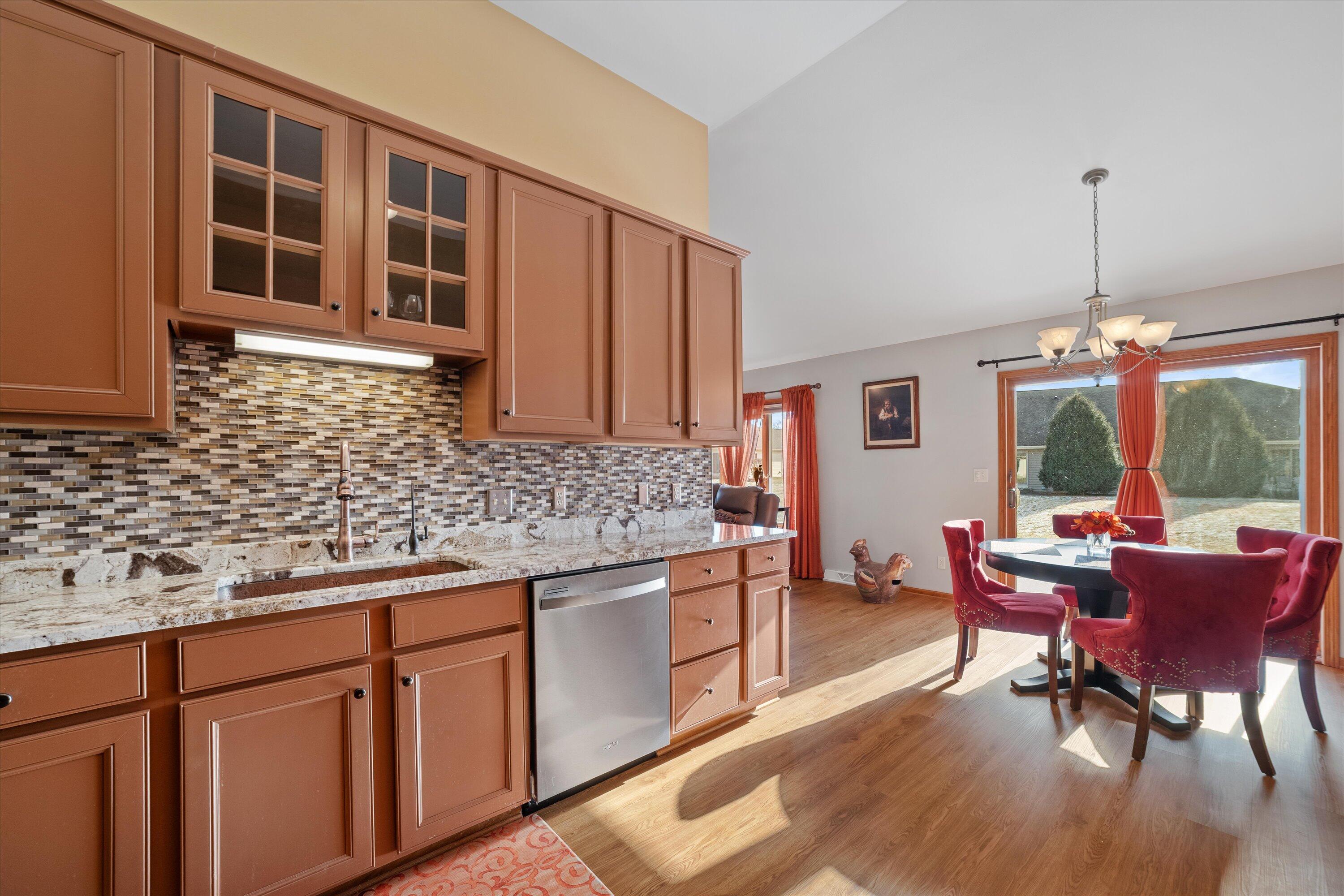 367 North Redding Circle Belgium, WI 53004 - Photo 18 of 48 Tile Backsplash and New Copper Sink