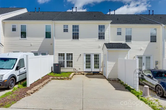 a view of a house with a patio