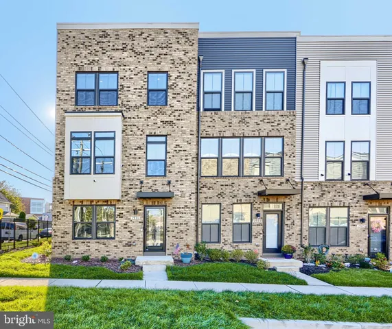 front view of a brick building