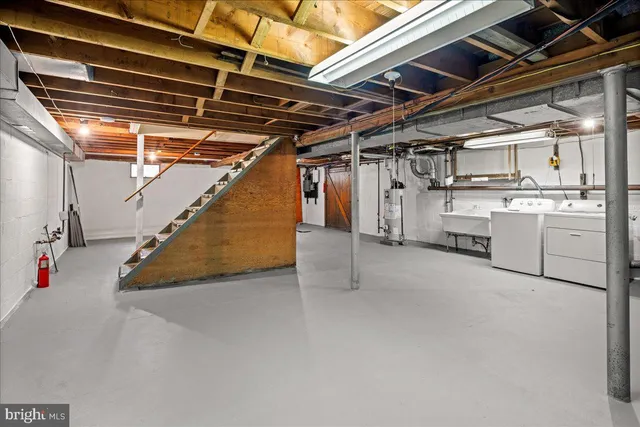 a view of a storage room with racks
