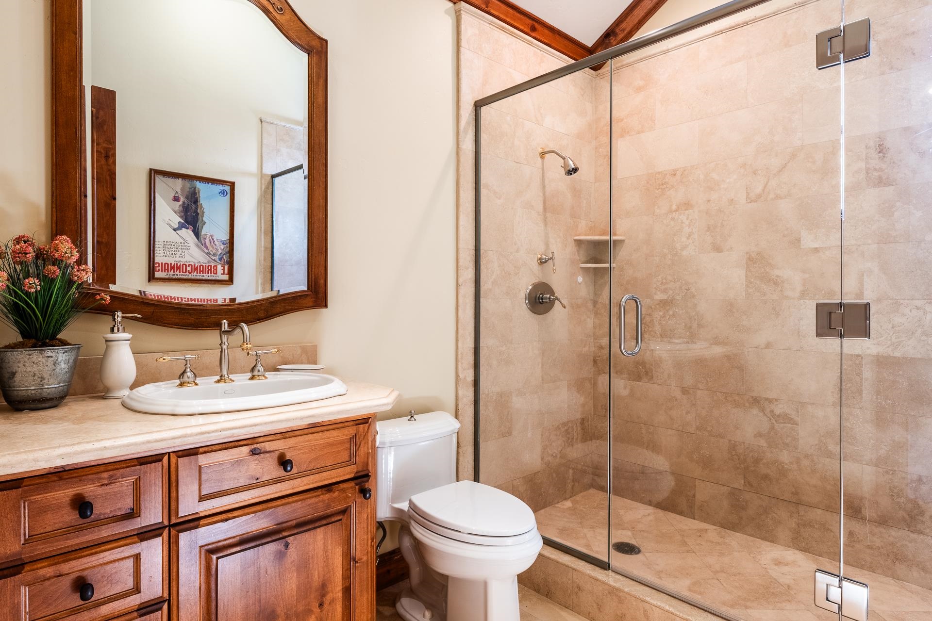 105 Northstar Circle Mammoth Lakes, CA 93546 - Photo 32 of 49 a bathroom with a toilet sink and shower