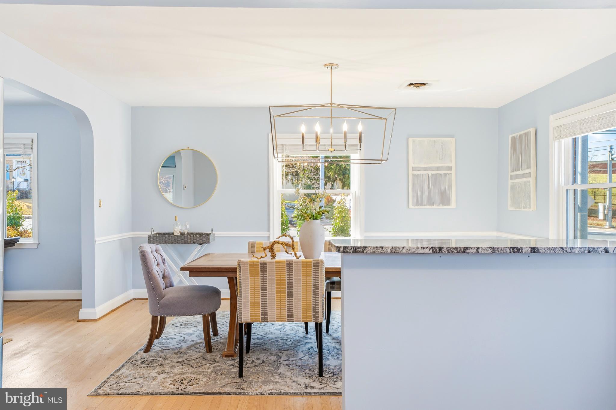 500 Hillen Road Towson, MD 21286 - Photo 12 of 42 a view of a dining room with furniture window and wooden floor
