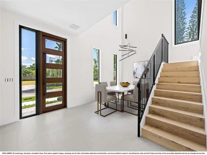 a view of an entryway with staircase
