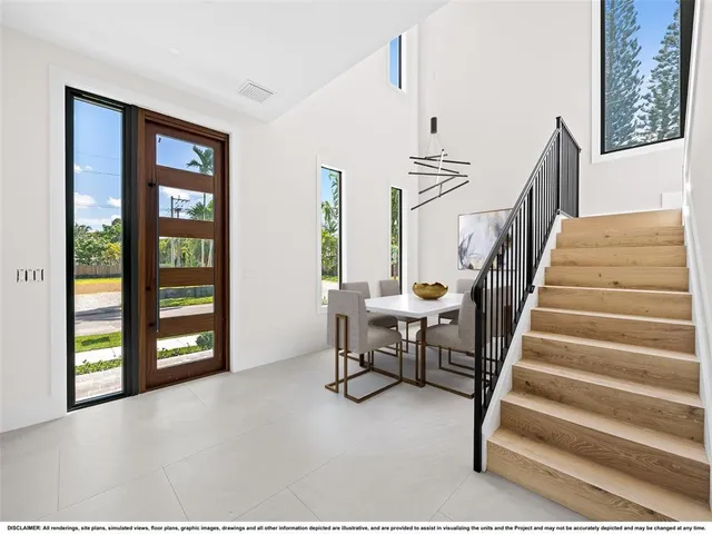 a view of an entryway with staircase
