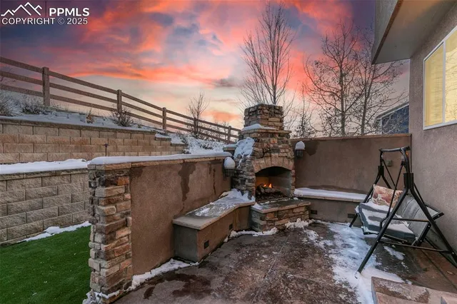 a view of outdoor space and seating