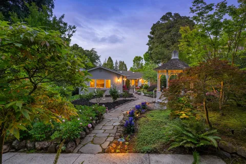 a view of a garden
