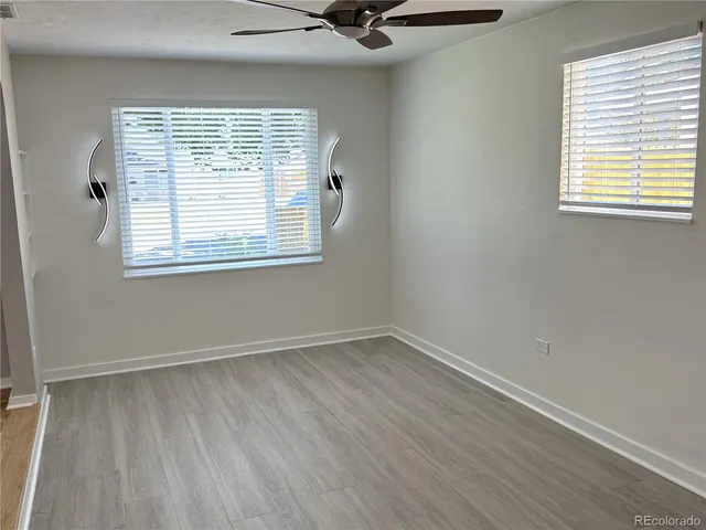 an empty room with a window