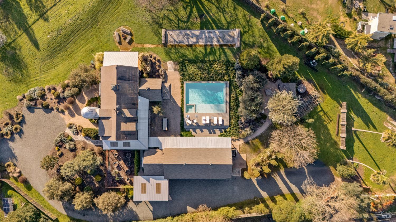 21831 Schellville Road Sonoma, CA 95476 - Photo 18 of 30 an aerial view of a house with a yard