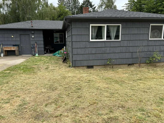 a house with a large window