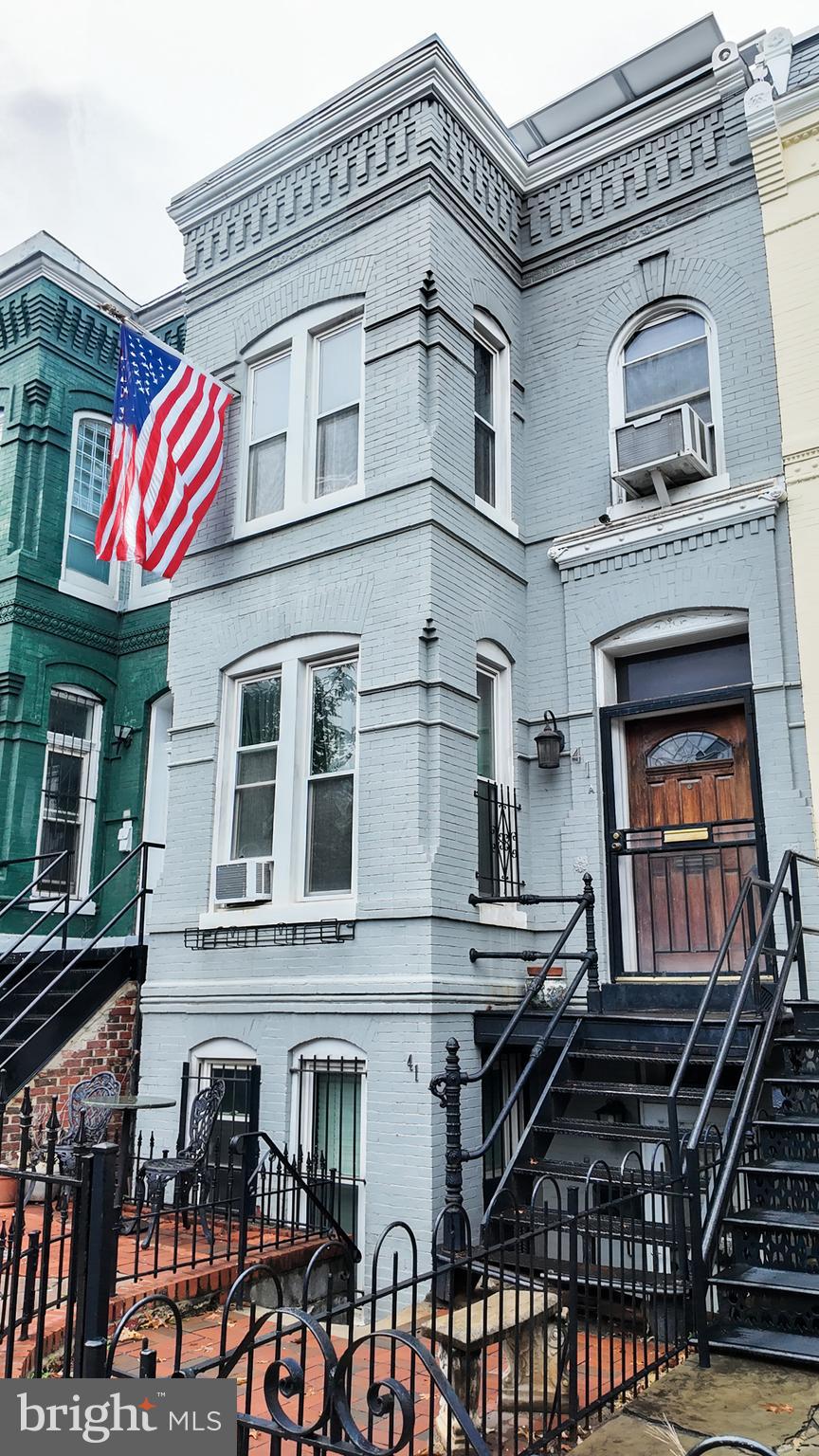 a front view of a building