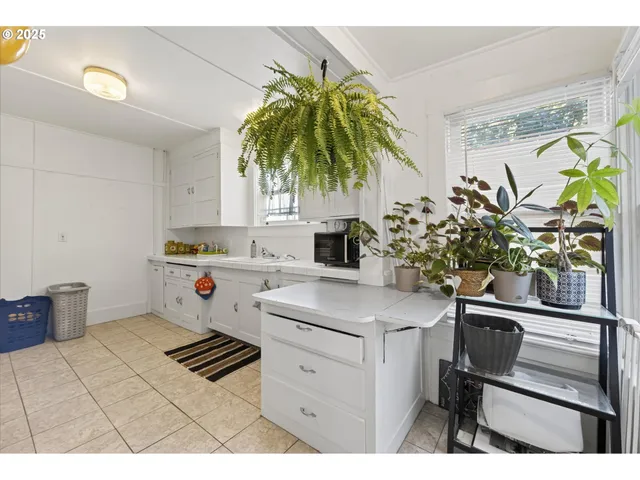 a kitchen with a sink appliances and cabinets