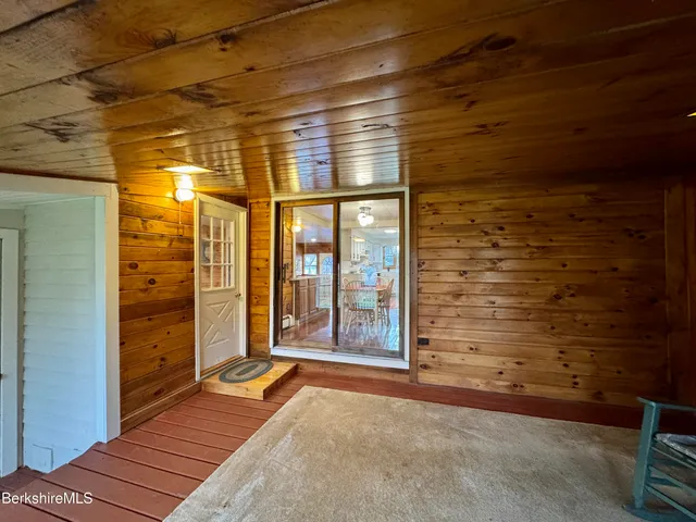 a view of a glass door with glass door