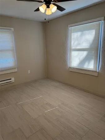 an empty room with a window