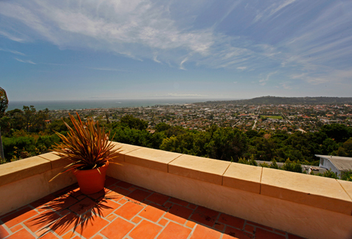 401 Las Alturas Road Santa Barbara, CA 93103 - Photo 3 of 18 a view of a terrace with skyline