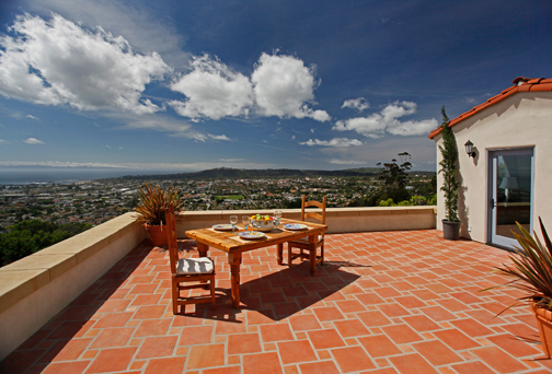 401 Las Alturas Road Santa Barbara, CA 93103 - Photo 4 of 18 a balcony with table and chairs