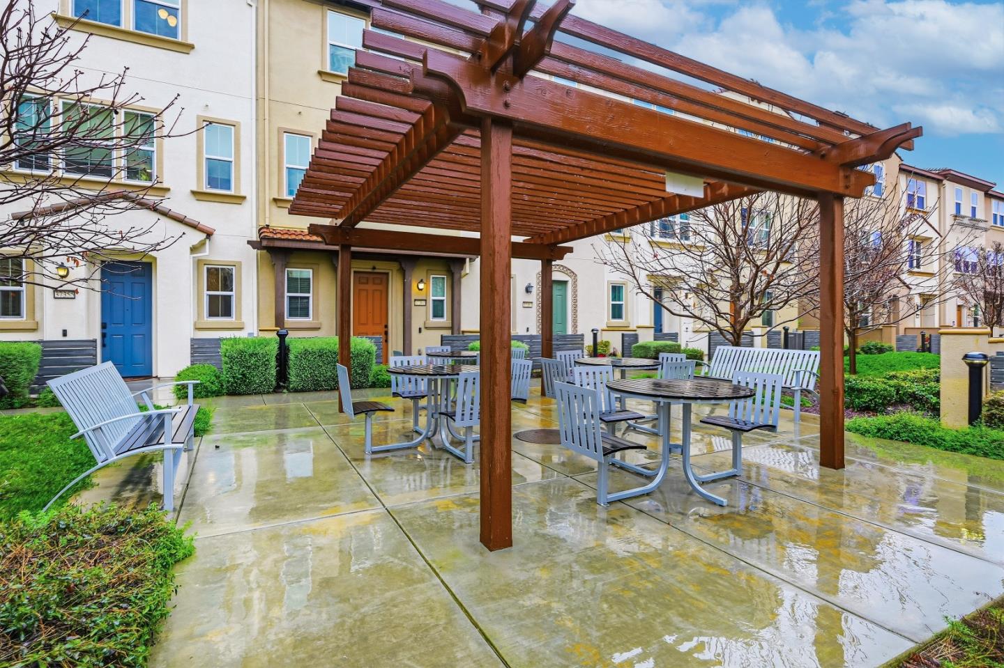 3140 Blanco Terrace Fremont, CA 94536 - Photo 29 of 35 a view of a patio with a table and chairs under an umbrella