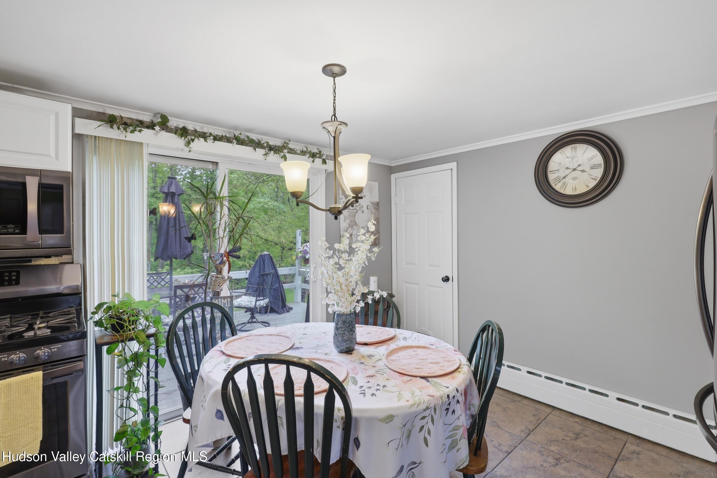186 Cedar Hill Road High Falls, NY 12440 - Photo 14 of 33 a view of a dining room with furniture window and outside view