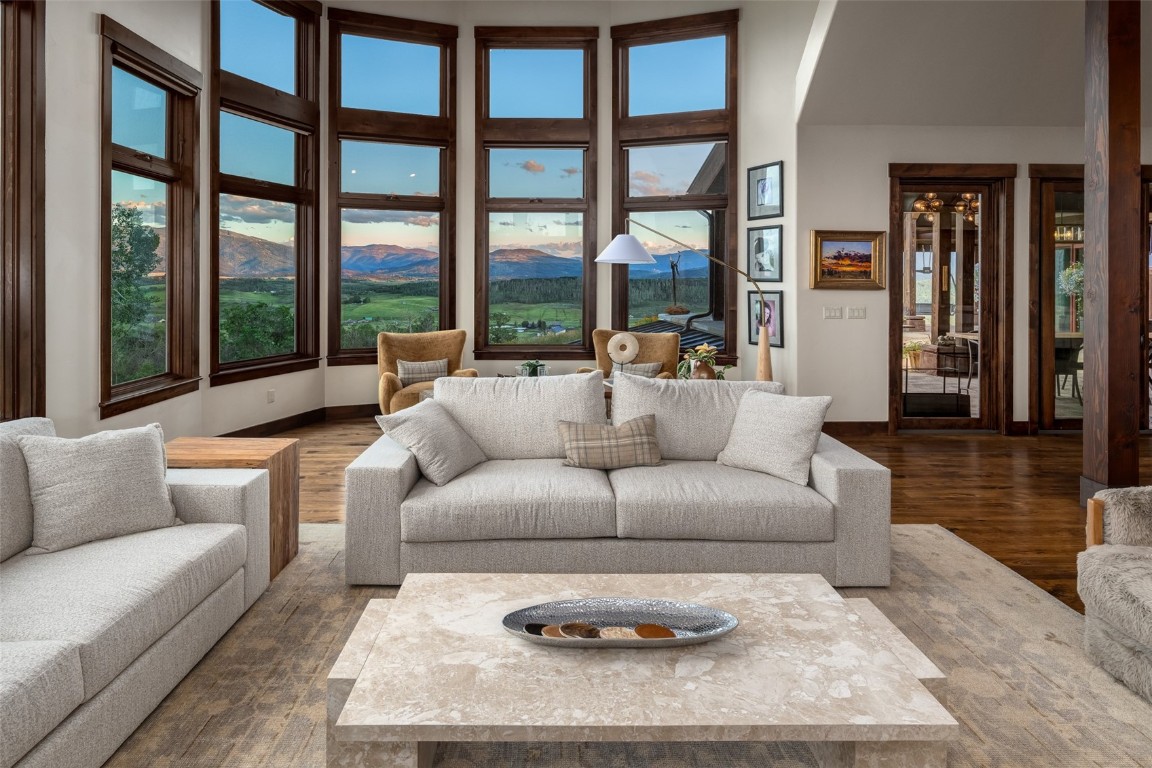 28100 Columbine Ridge Road Steamboat Springs, CO 80487 - Photo 7 of 43 a living room with furniture and a large window