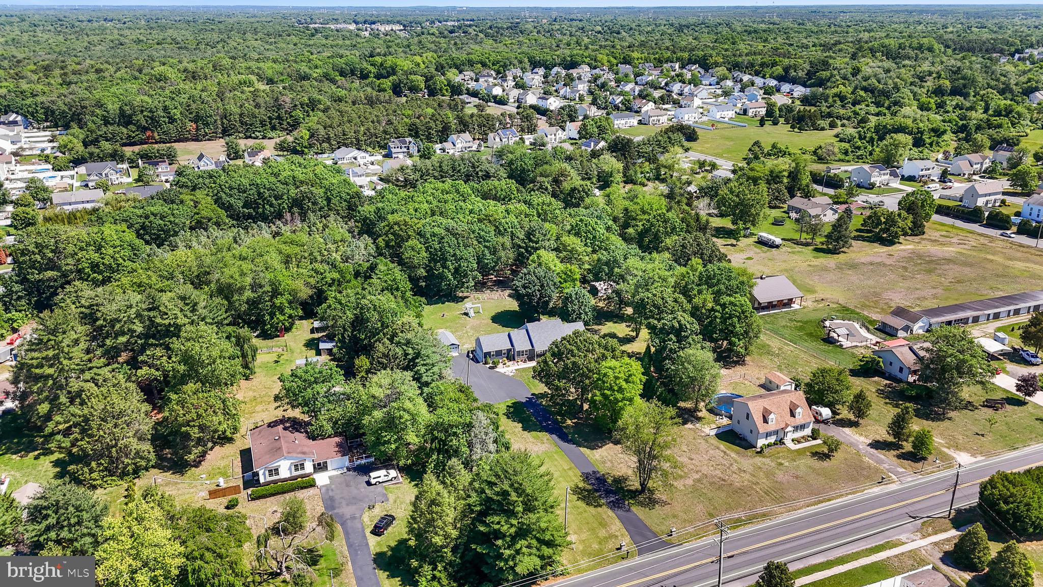 458 Radix Road Williamstown, NJ 08094 - Photo 45 of 48 an aerial view of residential houses with outdoor space and trees