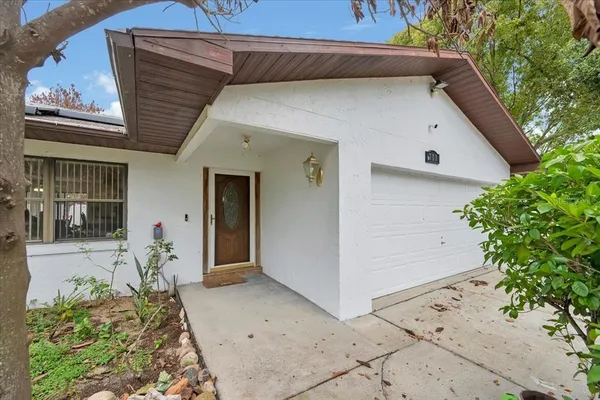 a front view of a house