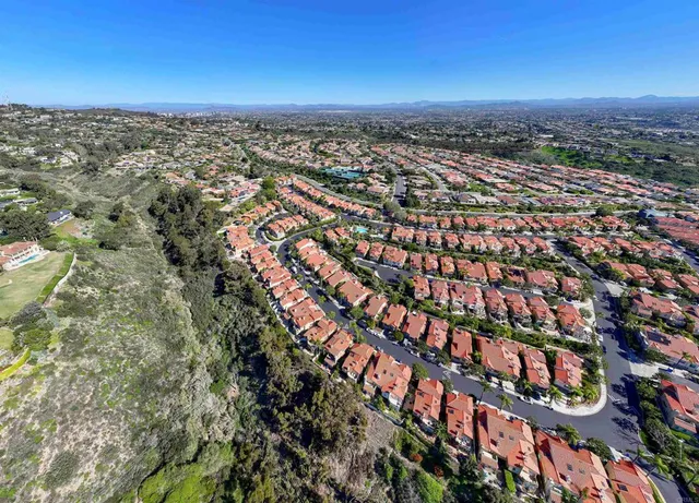 an aerial view of multiple house