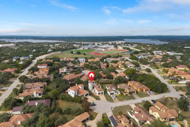 an aerial view of a city