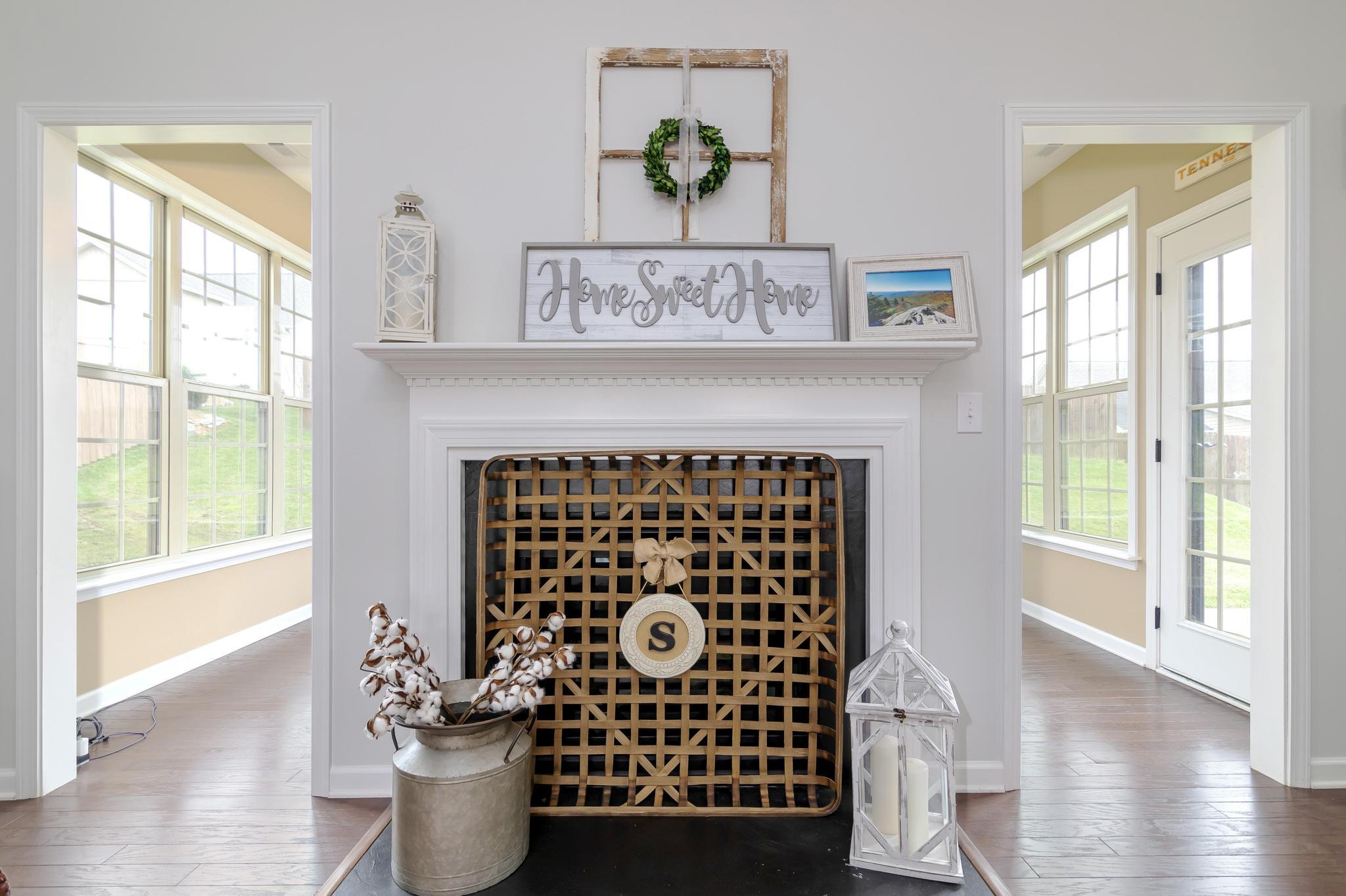 Cozy fireplace in living room