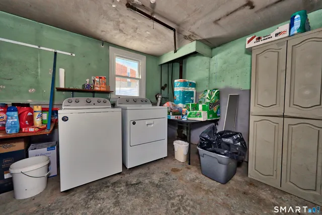 a room with storage and utility