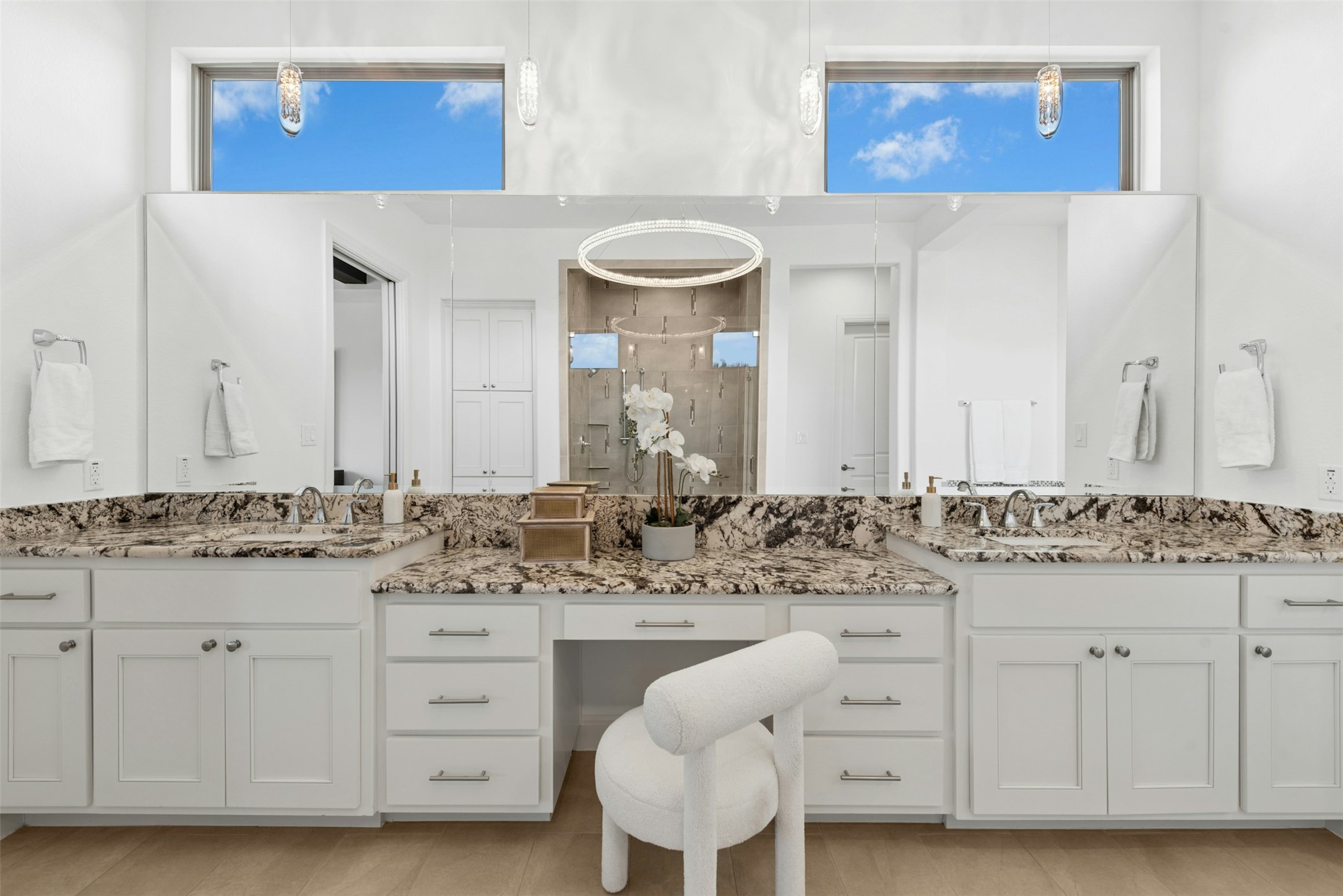 401 Brave Face Street Leander, TX 78641 - Photo 16 of 35 Full bathroom with vanity and a stall shower