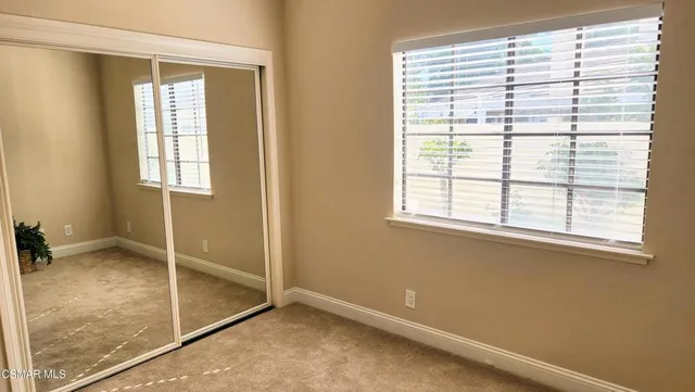 an empty room with a window