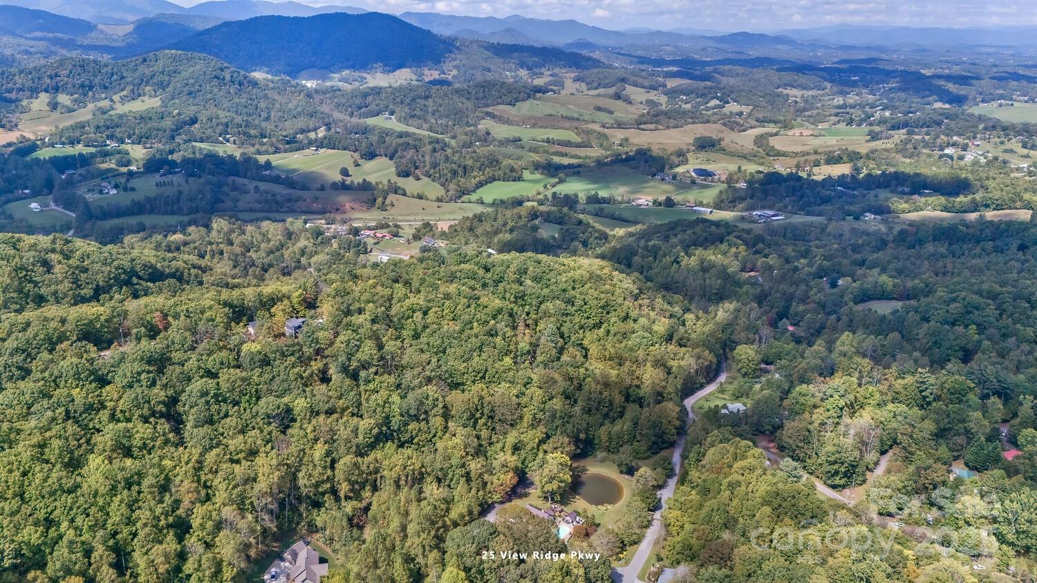 25 View Ridge Parkway Leicester, NC 28748 - Photo 40 of 47 an aerial view of residential house and green space