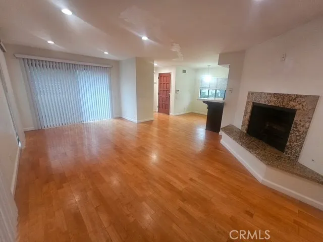 a view of a livingroom with a fireplace
