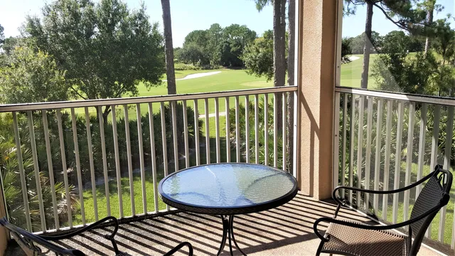 a view of a chairs in balcony