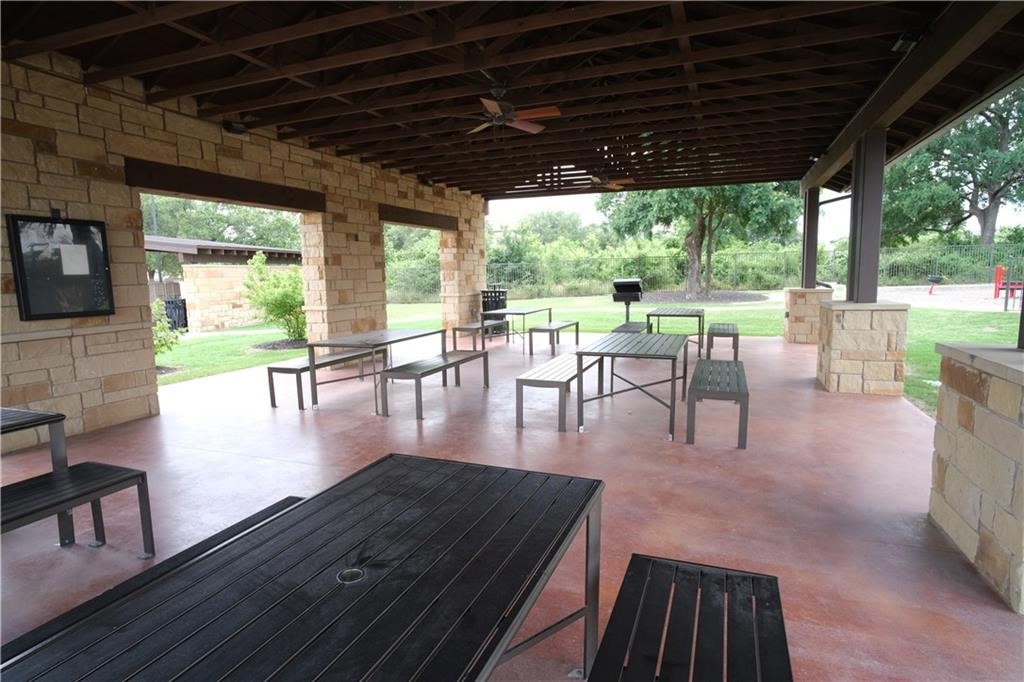 14110 McCoy Loop Austin, TX 78717 - Photo 30 of 35 a view of dining room with furniture garden view and garden view