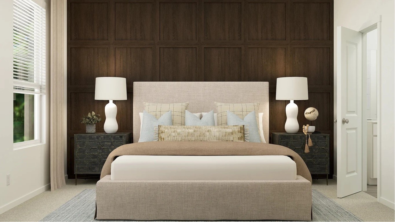 708 Rosa Bianca Way Huffman, TX 77336 - Photo 4 of 9 a bedroom with a bed and a lamp