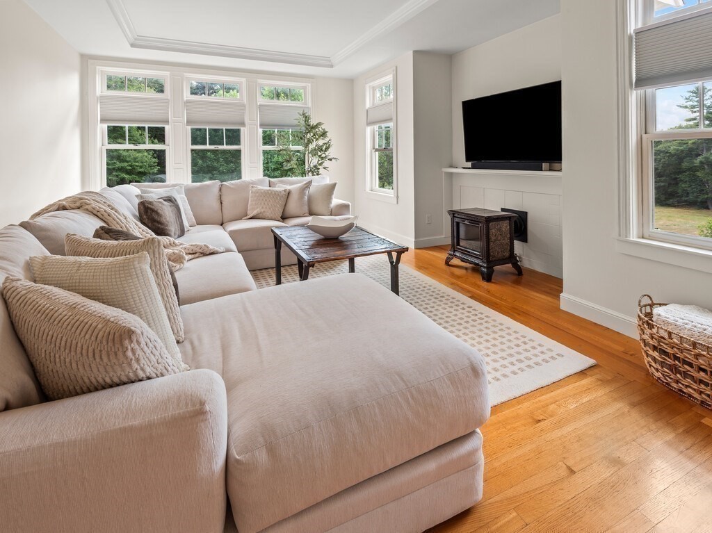15 Stagecoach Road Princeton, MA 01541 - Photo 23 of 41 a living room with furniture and a flat screen tv