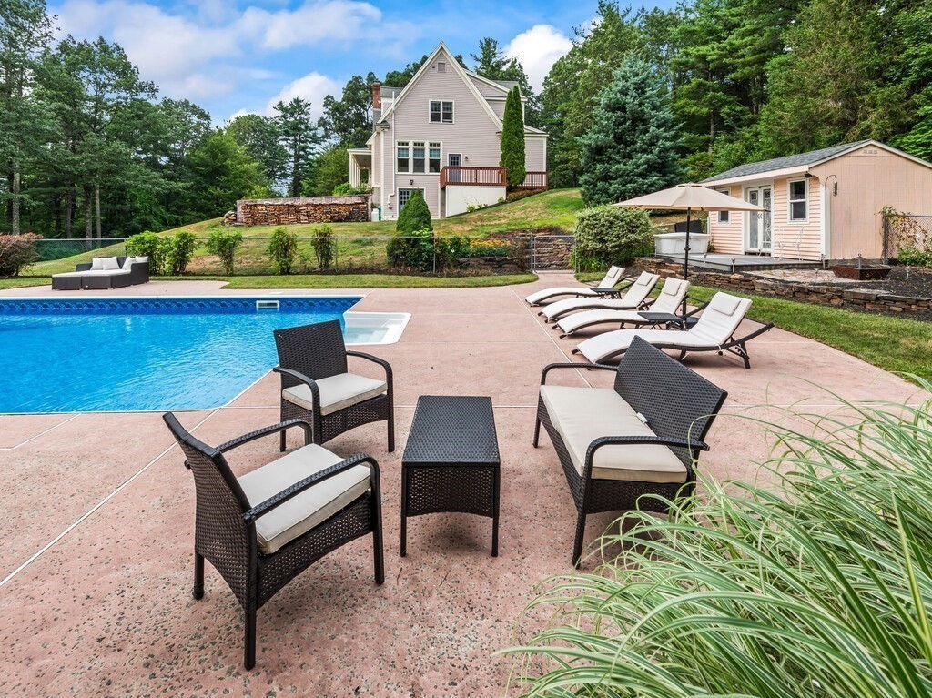 15 Stagecoach Road Princeton, MA 01541 - Photo 8 of 41 a view of a patio with chairs and a table