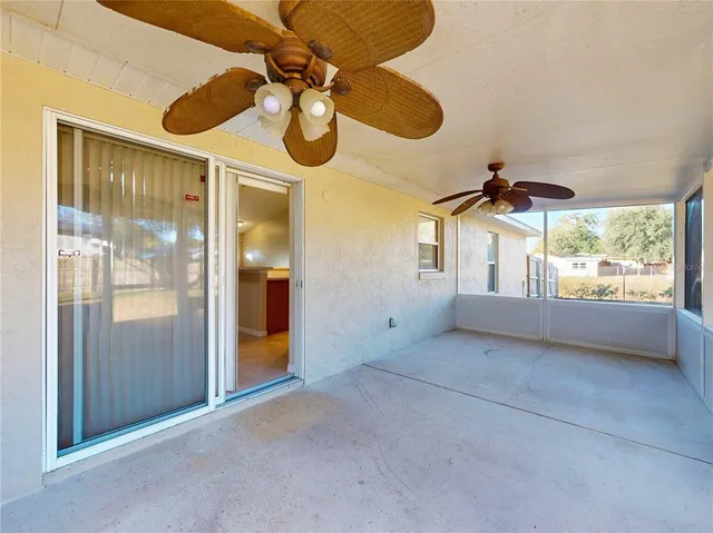 a view of a swimming pool with an outdoor space