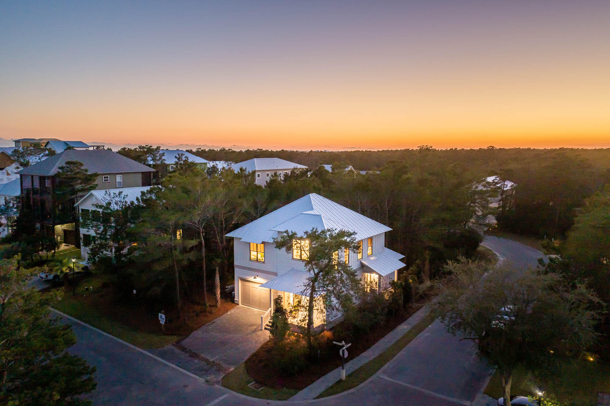 151 Grande Pointe Dr Inlet Beach Inlet Beach, FL 32461 - Photo 2 of 32 an aerial view of a house with a mountain view