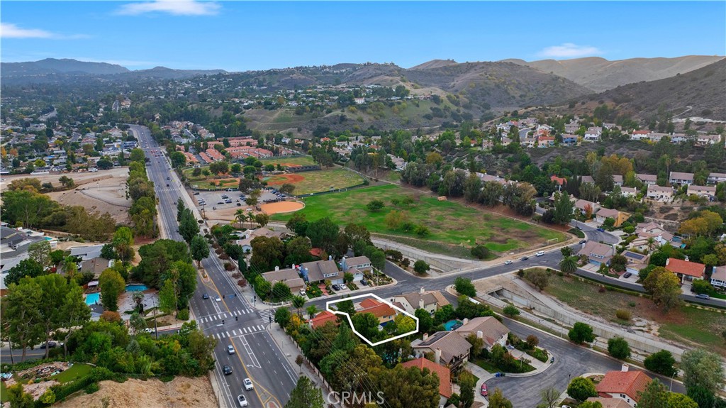 24411 Highlander Road West Hills, CA 91307 - Photo 51 of 58 an aerial view of residential houses and outdoor space